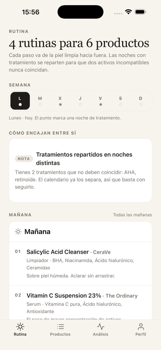 Cuídate: pantalla 1