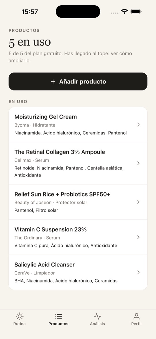 Cuídate: pantalla 2